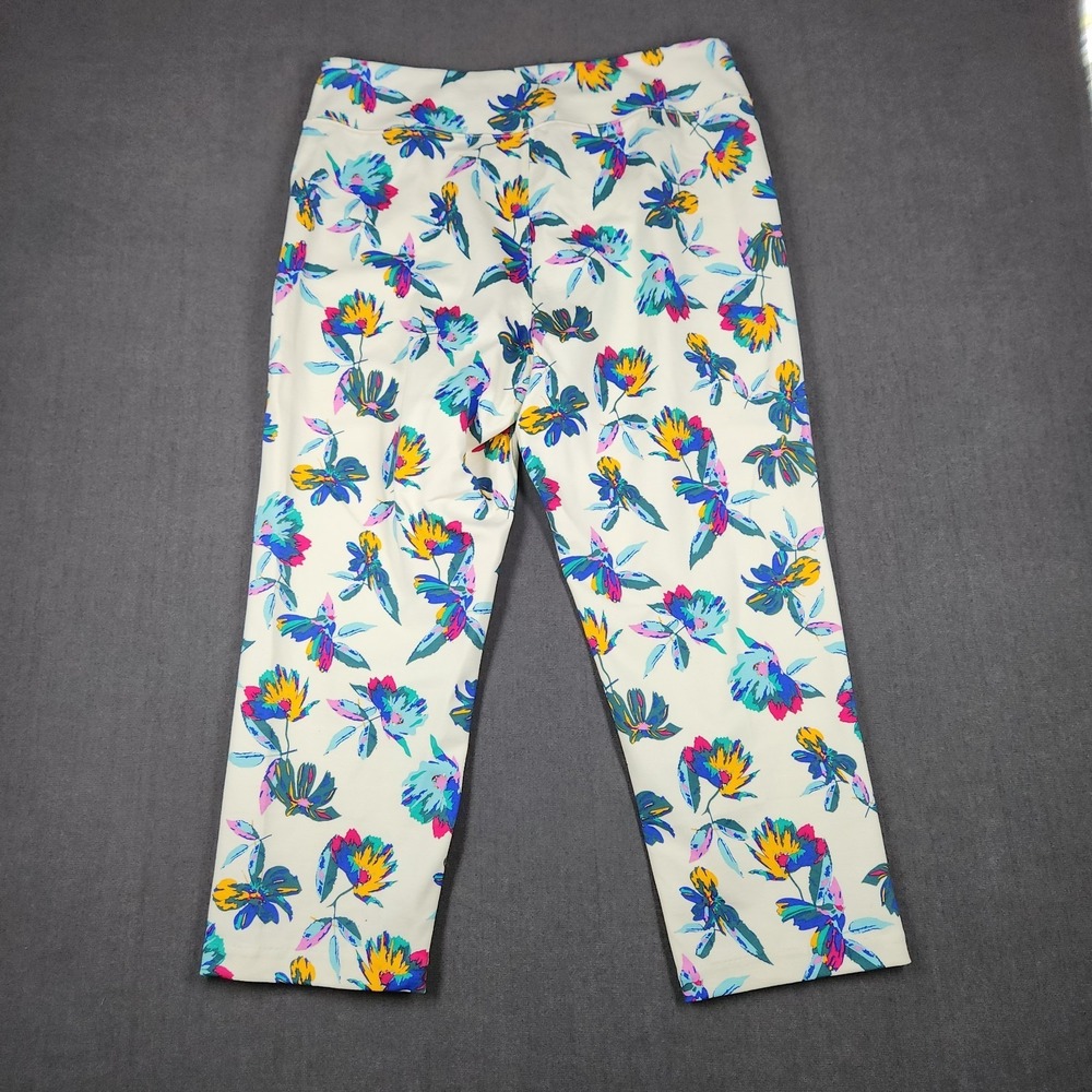 Soft Surroundings Pants Womens Size Large Pull On Floral Pants‎ Stretch - Picture 2 of 10